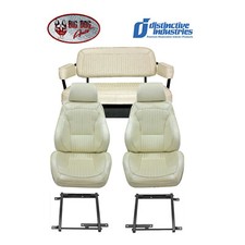 1975-77 Bronco Assembled Seat Set Front Buckets W Brackets Rear Jump Seat 1975-77 Bronco Assembled Seat Set Front Buckets W Brackets Rear Jump Seat