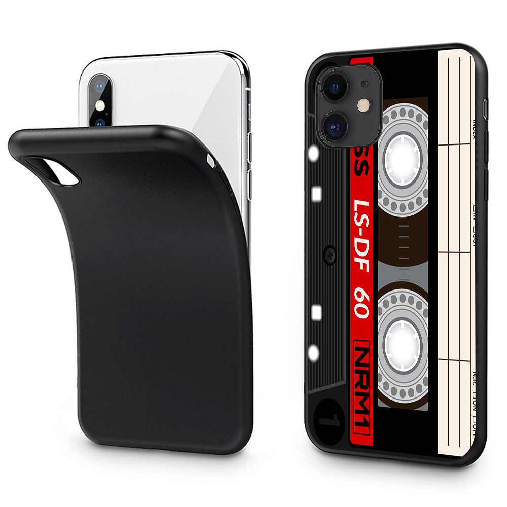 HANASE Cassa del telefono del nastro a cassetta retrò per iPhone 14 Pro Max 13 Pro Max 12mini 12 11 ProMax XS MAX XR SE2 8 7 plus X, A12, per iPhone 14promax