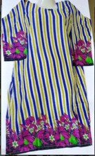 Pakistani Indian Kameez Stitched Size M /Kurta/Top/Tunic/Shirt L-Blue 1Pice 