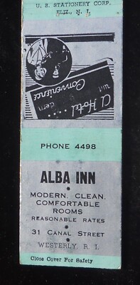 1930s Alba Inn Modern Clean Comfortable Phone 4498 31 Canal Street Westerly RI