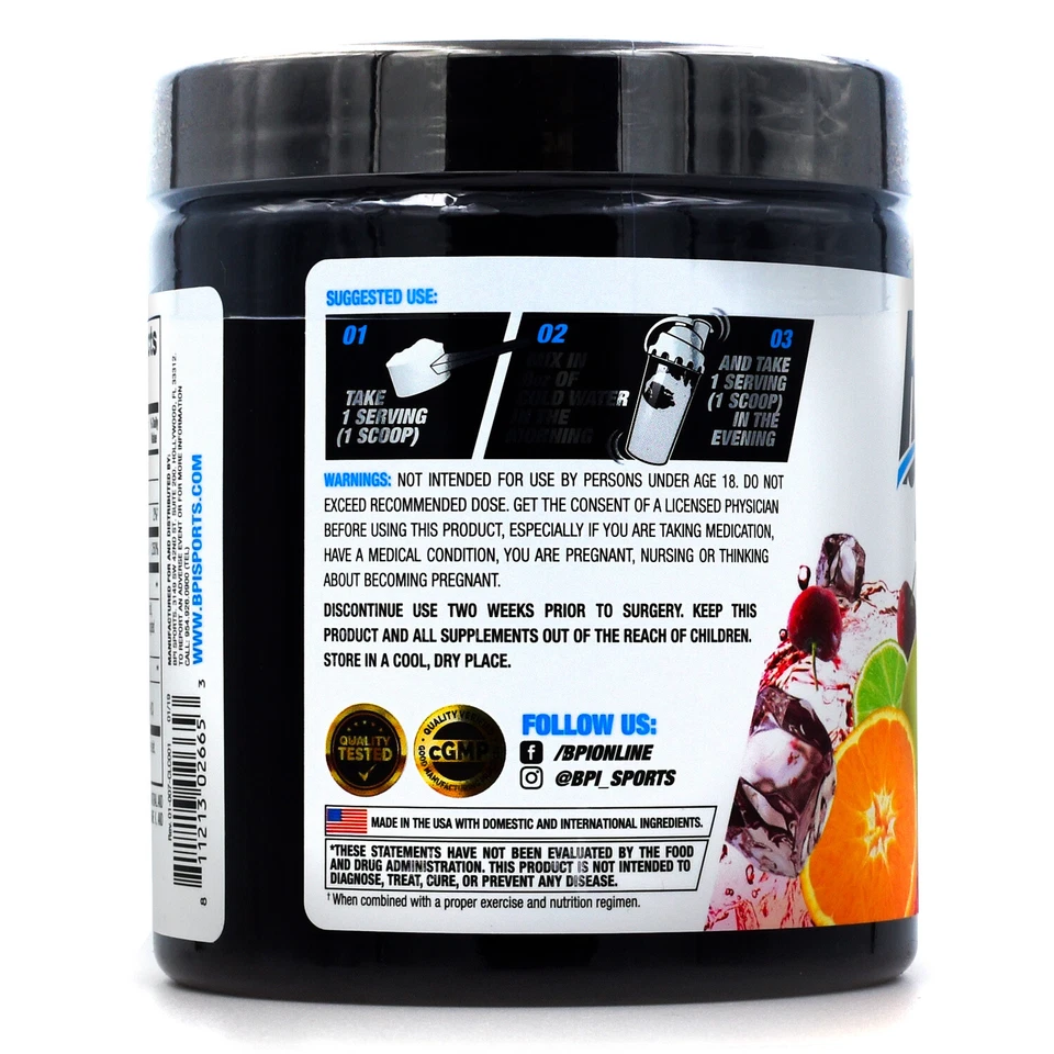 BPI Health CLA + CARNITINA sin estimulación pérdida de peso y fórmula muscular magra 50 porciones Foto 4 de 4