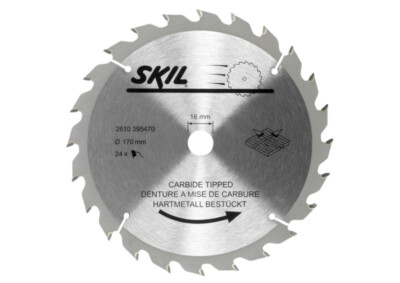 SKIL Hartmetall Sägeblatt ø 170mm 24 Zähne, Werkzeugaufnahme 16mm