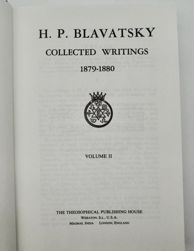 H. P. Blavatsky Collected Writings Volume TWO 2 1878-1880 Theosophical Book - Picture 4 of 9