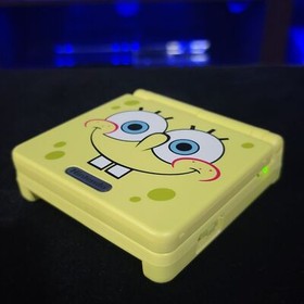 Sponge Bob Yellow Nintendo Game Boy Advance GBA SP IPS Adjustable Brightness