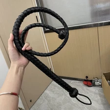 48.8in BDSM Sex Whip Spanking Handle Flogger Crop For Couples Torture Slave Game