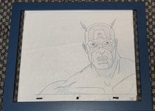 2000s PRODUCTION ANIMATION DRAWING OF CAPTAIN AMERICA