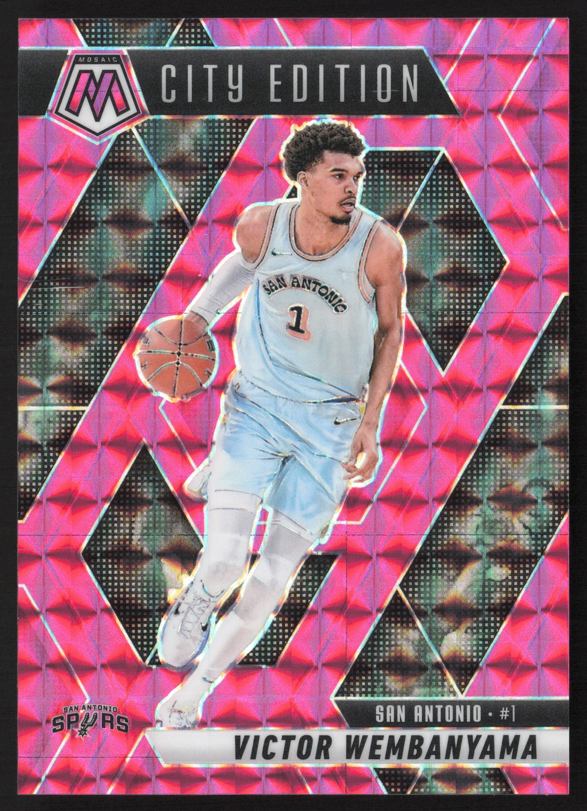 Victor Wembanyama 2024-25 Panini Mosaic Pink Mosaic #31 /175