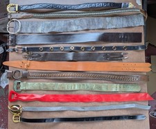 Lot Of 24 Vintage 80s  90s Belts  Suspenders Escada Dooney  Bourke Reseller