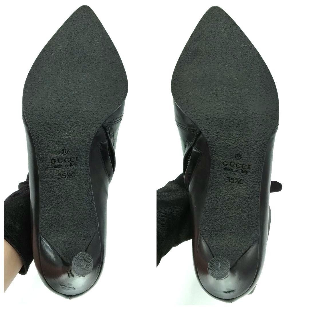 GUCCI Boots Heel GG Marmont Leather Black EU35.5/US5.5 113174c thumbnail 24