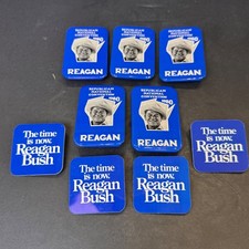 9pc Vintage 1980 Ronald Reagan Bush Republican National Convention Campaign Pins