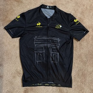 Le Coq Sportif Tour de France Cycling Jersey Black Size Medium