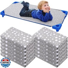 Peryiter 12 Pcs Nap Mat Sheets Cot Sheets for Daycare Toddler Standard Size 2