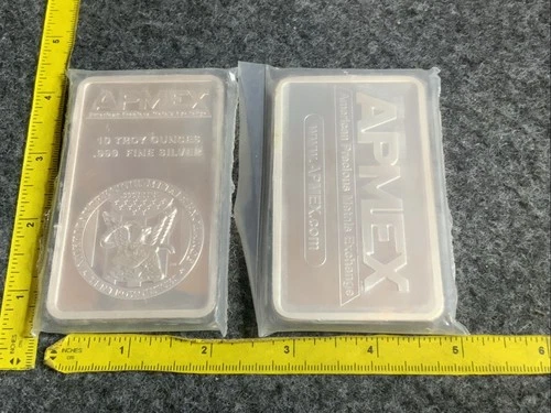 10 oz .999 Silver APMEX Bullion Bar. UNCIRCULATED/SEALED FROM APMEX