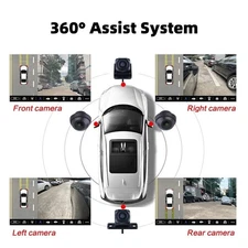 NEW 360° Panoramic Camera Car Bird View System 4-Camera For Android Radio Player