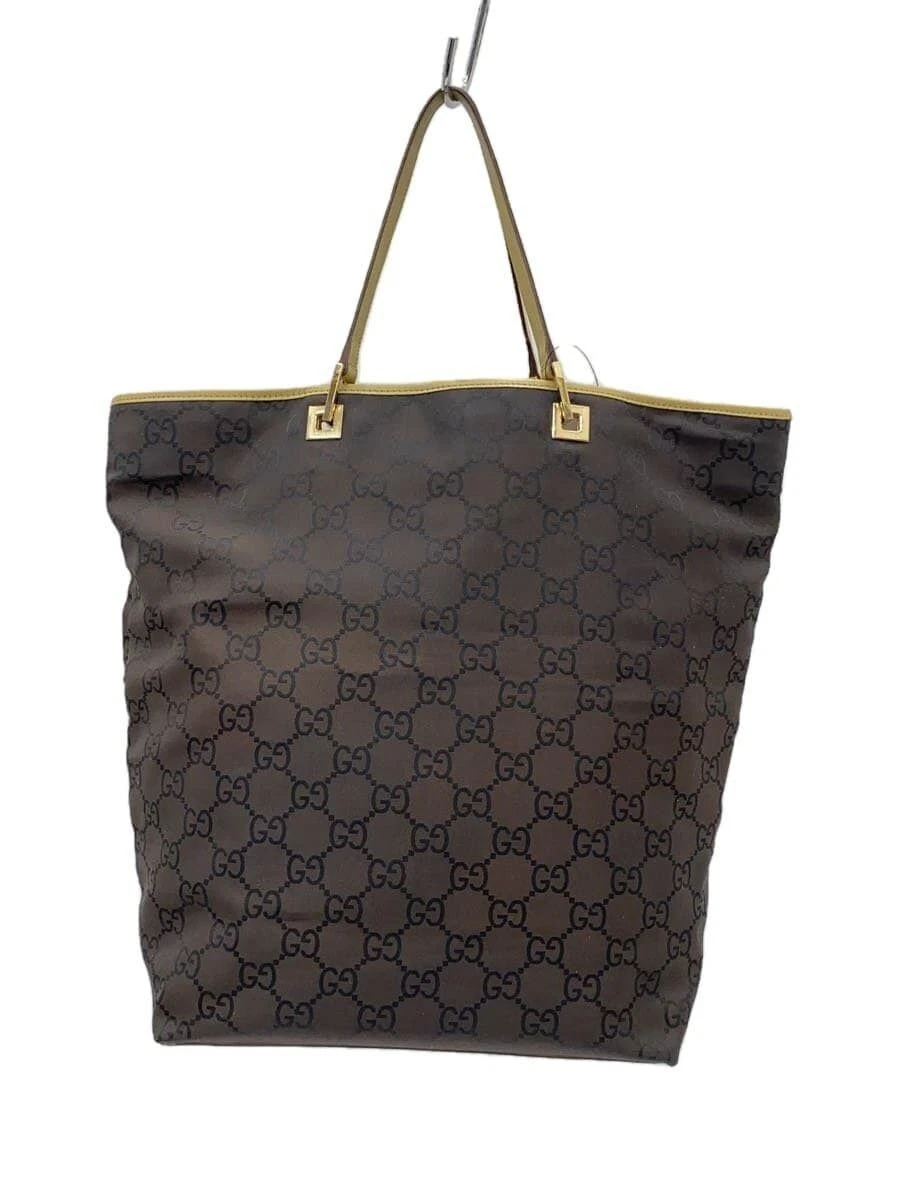 Sac fourre tout GUCCI nylon marron motif total 137782 Occasion