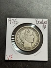 1905 Barber Silver Half Dollar Nice Original VF Very Fine U.S. Type Coin (19193)