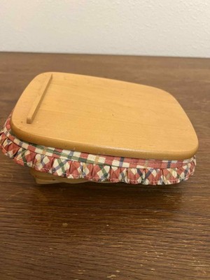 Longaberger Basket 2000 AMW Signed Lid, Plaid Liner & Protector Handwoven USA