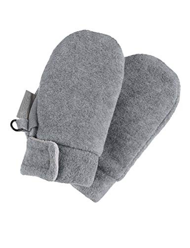 Baby FäUstlinge GefüTtert Microfleece Klettverschluss Silber Sterntaler Gr. 0-image