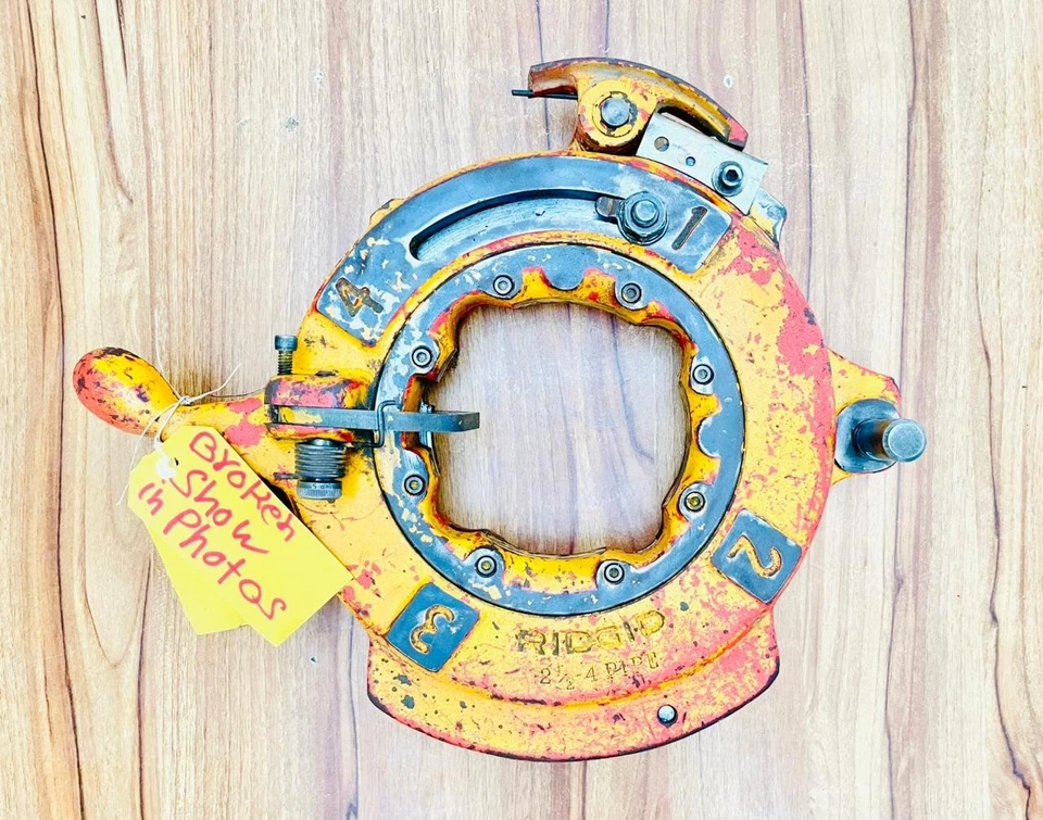 Ridgid Receding Die Head Pipe Threader/Threading Machine 2-½"-4" BSPT #Broken - Image 2 of 4