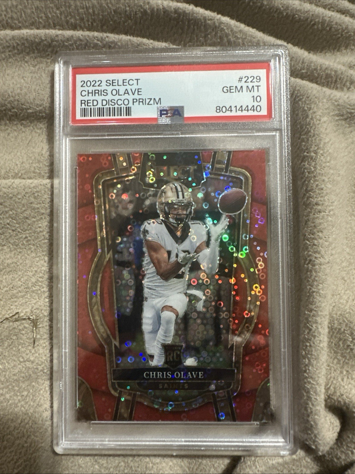 Chris Olave Panini Select #30 Red Disco