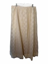 Vintage Cream Lace Skirt Styled By Carefree Fashions PRAIRIE 70 S Made in USA