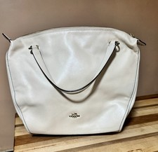 Coach Madison Smythe Satchel White Leather Sh...