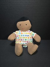 Lovevery Baby Doll Organic Cotton Plush Black Hair Tan Skin Montessori 8  