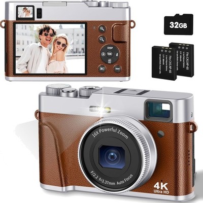 Digitalkamera 4K 48MP Fotokamera Kompaktkamera Autofokus Mini Kamera