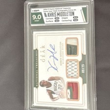 2016-17 Panini National Treasures Triple Auto Prime Khris Middleton  HGA 9/10 