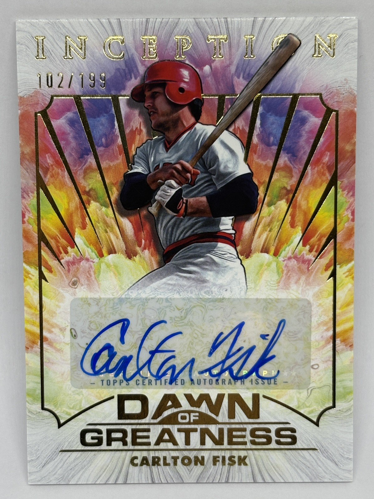 2025 Topps Inception Baseball CARLTON FISK Dawn Of Greatness Auto Autograph /199