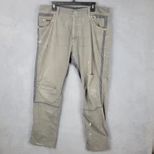 Kuhl Radikl Work Pants Mens 38x32 Olive Green Thrashed Logo Straight Leg Hiking