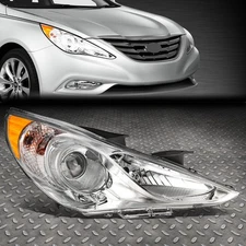 FOR 11-14 SONATA PASSENGER RIGHT SIDE CHROME HOUSING PROJECTOR HEADLIGHT LAMPS