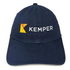 Kemper KMPR Listed NYSE Slideback Baseball Cap Blue One Size 6 Panel Sportsman