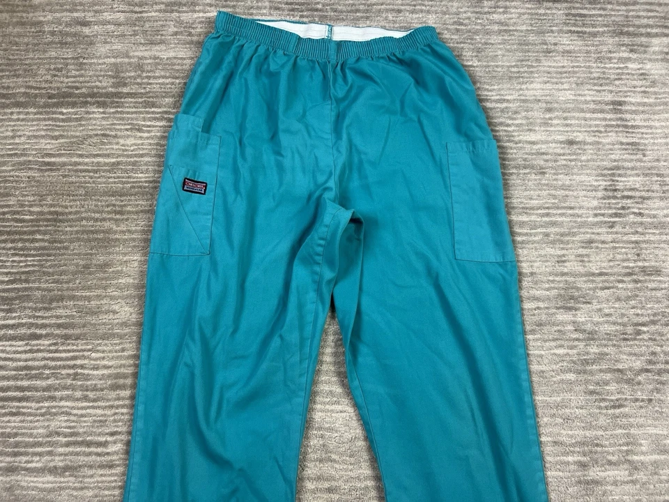 Pantalones Médicos Cherokee Para Hombres Grandes Azul 4200 Cintura Elástica Mezcla de Poliéster Foto 2 de 4