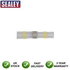 Image of Sealey Heat Shrink Butt Connector Solder Terminal 12-10 AWG Yellow Pack of 25