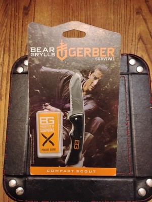 Gerber Bear Grylls Compact Scout  Knife 2.5''Stainless Blade Rubber Handle 1 OZ