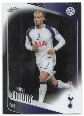 Xavi Simons 2025-26 Topps Chrome UEFA Club Competitions 85 Tottenham Hotspur NM