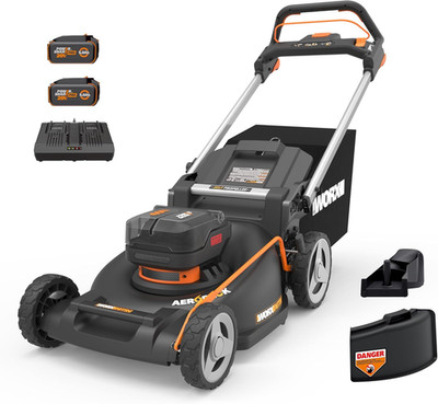 WORX Nitro 21-Inch Cordless Self-Propelled Mower with Aerodeck & Intellicut