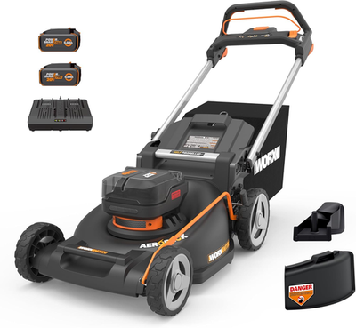#ad WORX Nitro 21 Inch Cordless Self Propelled Mower with Aerodeck amp; Intellicut $336.50