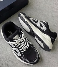 🎐 Dior B30 Black White Reflective CD30 Technical Mesh Low Top Men's Sneakers