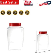 Empty NEW Plastic Sweet Jar with Screw Top Lid