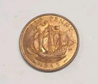 Photo of a 1945 George VI Half Penny from an eBay listing that sold on Apr 16, 2026