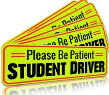 Signs Authority 6 Pcs Student Driver Car Reflective Magnet - 10" New Driver M...