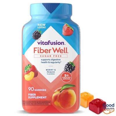 Vitafusion Fiber - Well Fiber Supplement Gummies - Fruit Flavors - 90ct