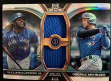 VLADIMIR GUERRERO JR. AND GEORGE SPRINGER GAME USED MEMORABILIA