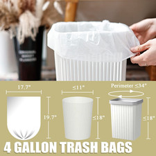 Small Trash Bags 4 Gallon - 100 Count 4 Gallon Trash Bag, Small Garbage Bags ...
