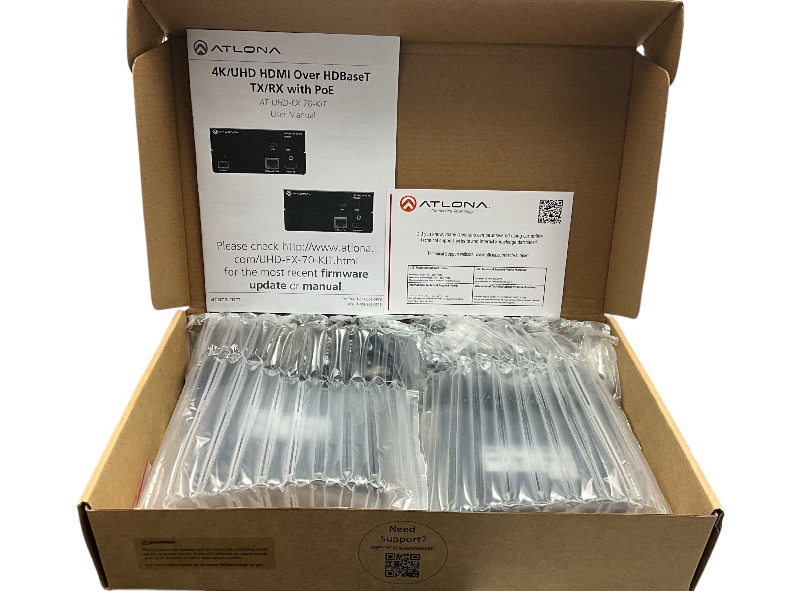 Atlona AT-UHD-EX-70-KIT 4K/UHD over HDBaseT TX/RX - Compatible with HDMI