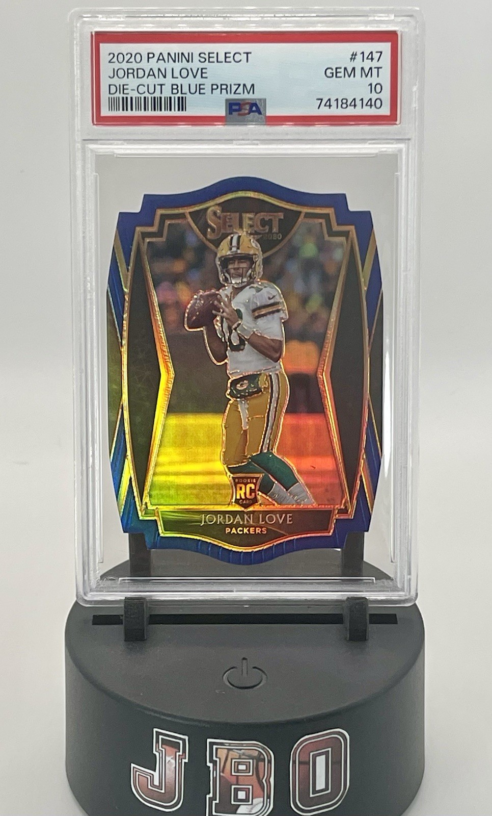 2020 Select Rookie Jordan Love Premier Level Die-Cut Blue Prizm #147 (PSA 10)