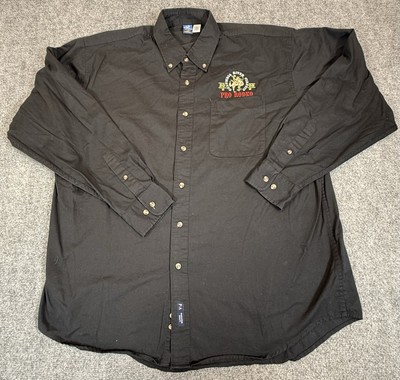 Vintage Columbia River Men's XL Black 2005 Pro Rodeo Button-Up Long Sleeve Shirt