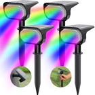 Solar Lights Outdoor Waterproof Ip65, 28 Led 10 Lighting Modes Rgb Lights, 2-.